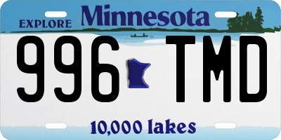 MN license plate 996TMD