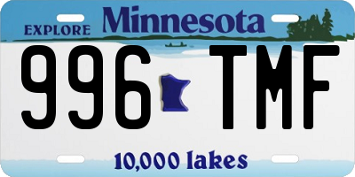 MN license plate 996TMF