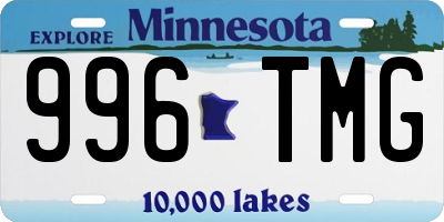 MN license plate 996TMG