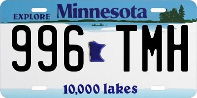 MN license plate 996TMH