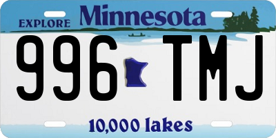 MN license plate 996TMJ
