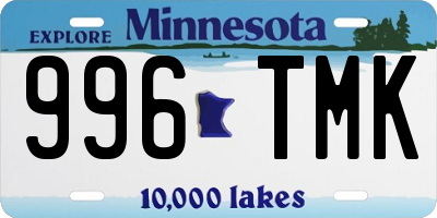 MN license plate 996TMK