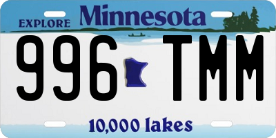 MN license plate 996TMM