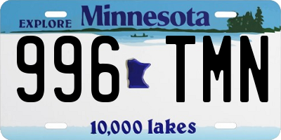 MN license plate 996TMN