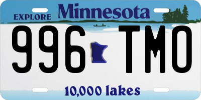 MN license plate 996TMO