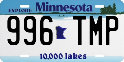 MN license plate 996TMP