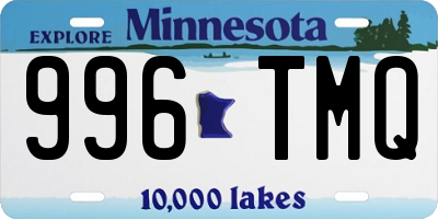MN license plate 996TMQ