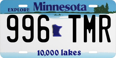 MN license plate 996TMR