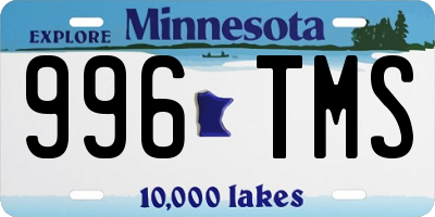 MN license plate 996TMS