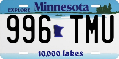 MN license plate 996TMU