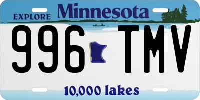 MN license plate 996TMV