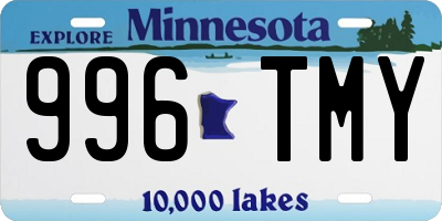 MN license plate 996TMY