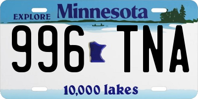 MN license plate 996TNA