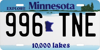 MN license plate 996TNE