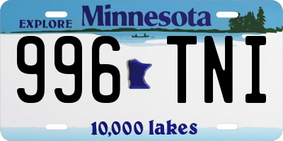 MN license plate 996TNI