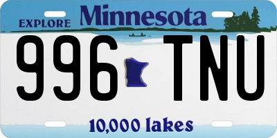 MN license plate 996TNU