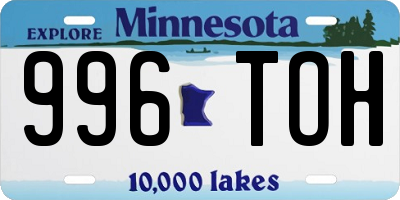 MN license plate 996TOH
