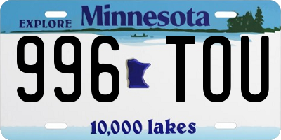 MN license plate 996TOU