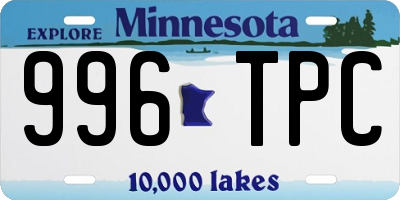 MN license plate 996TPC