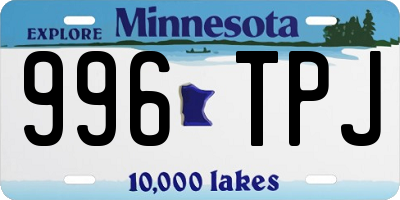MN license plate 996TPJ