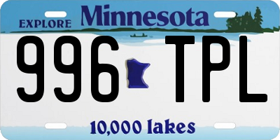 MN license plate 996TPL