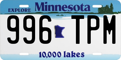 MN license plate 996TPM