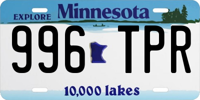 MN license plate 996TPR