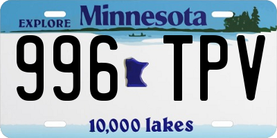 MN license plate 996TPV