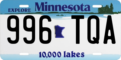 MN license plate 996TQA