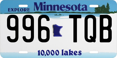 MN license plate 996TQB