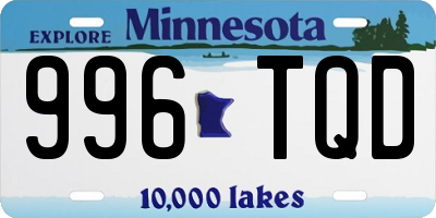 MN license plate 996TQD