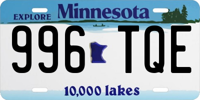 MN license plate 996TQE