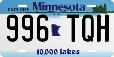 MN license plate 996TQH