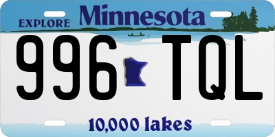 MN license plate 996TQL