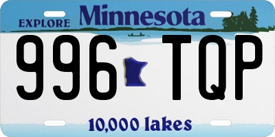 MN license plate 996TQP
