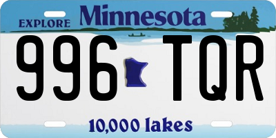 MN license plate 996TQR
