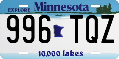 MN license plate 996TQZ