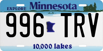MN license plate 996TRV