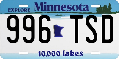 MN license plate 996TSD
