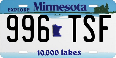 MN license plate 996TSF