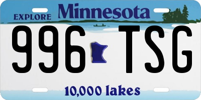 MN license plate 996TSG