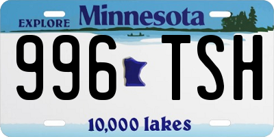 MN license plate 996TSH