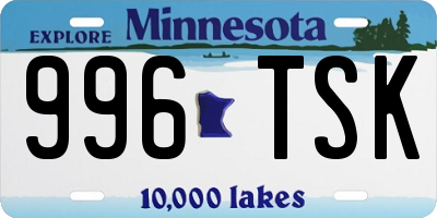 MN license plate 996TSK