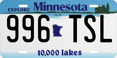 MN license plate 996TSL