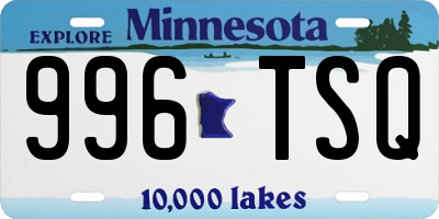 MN license plate 996TSQ