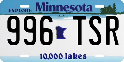 MN license plate 996TSR