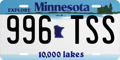 MN license plate 996TSS