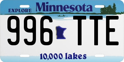 MN license plate 996TTE