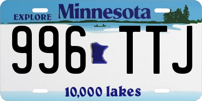 MN license plate 996TTJ