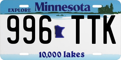 MN license plate 996TTK